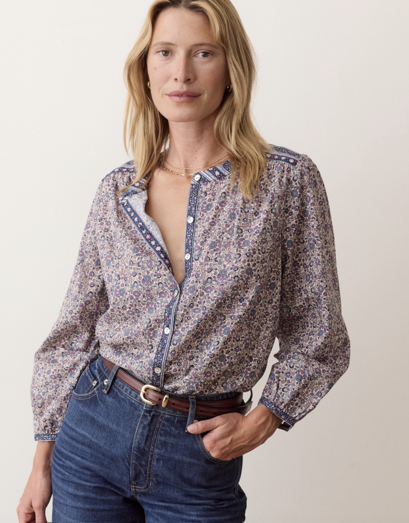 Marine Layer Vivian Button Through Blouse