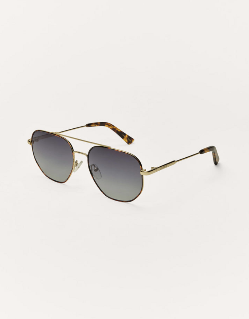 Z Supply Highway Tortoise-Gold Gradient Sunglasses