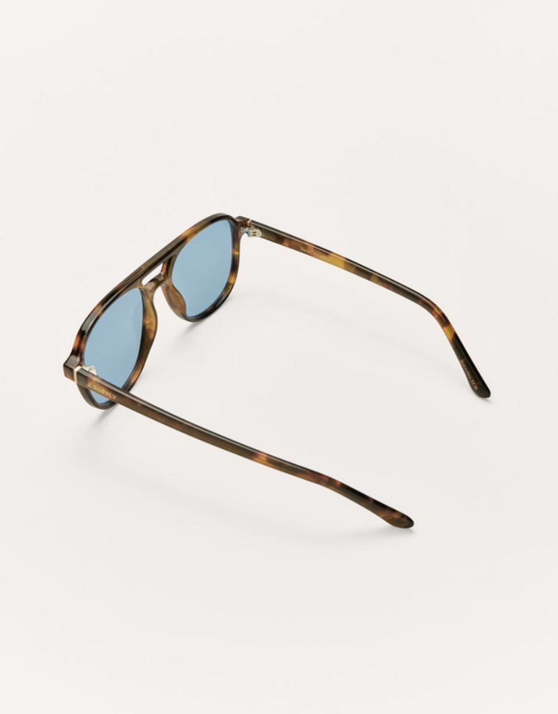 Z Supply Tourist Tortoise Blue Sunglasses