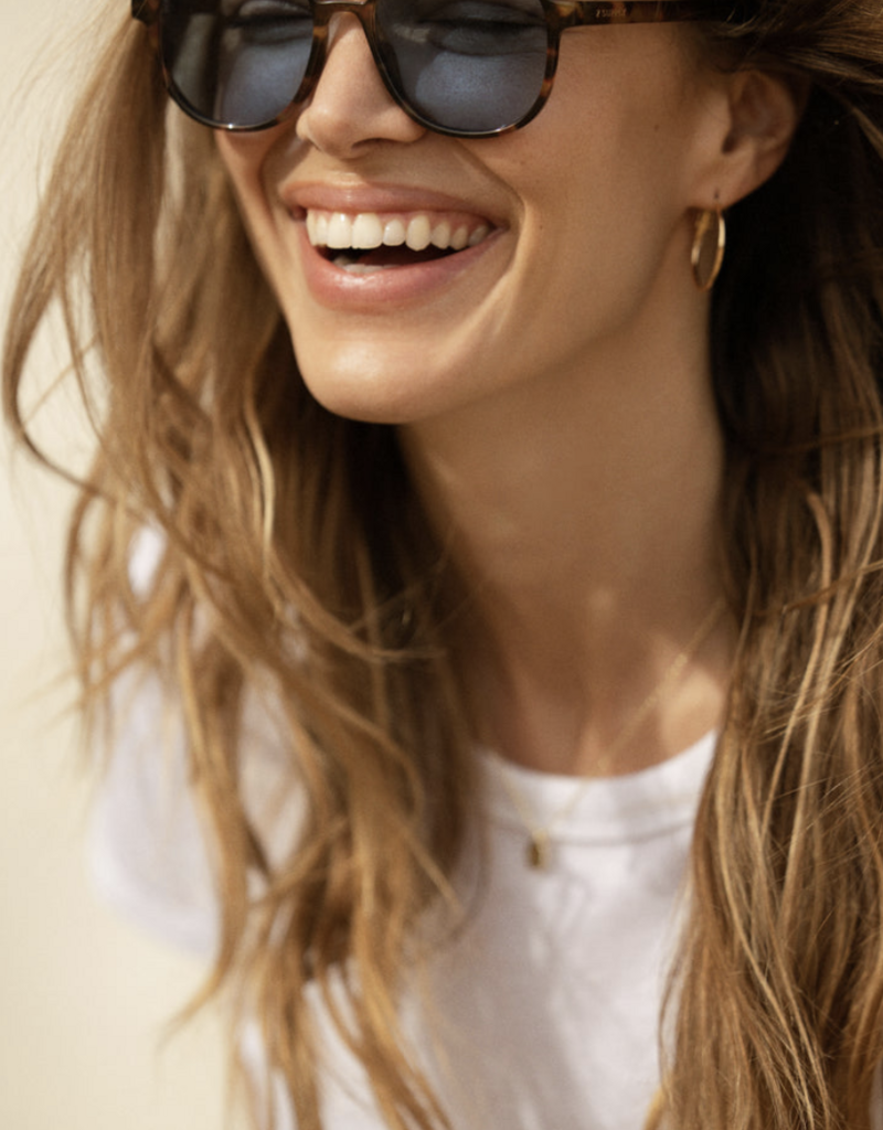 Z Supply Tourist Tortoise Blue Sunglasses