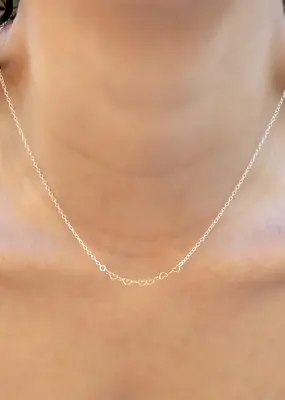 Freshie & Zero Bitsy Hearts Necklace 16"