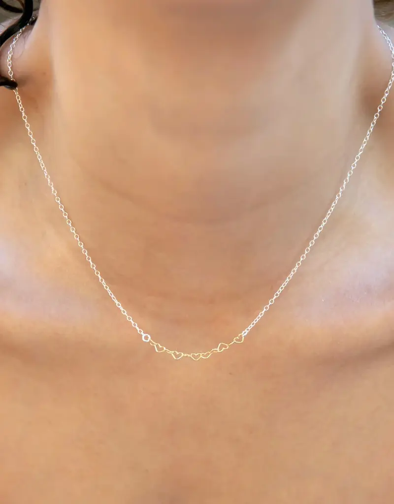 Freshie & Zero Bitsy Hearts Necklace 16"