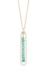 Freshie & Zero 18" GF Lyric Necklace Turquoise