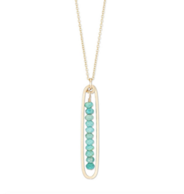 Freshie & Zero 18" GF Lyric Necklace Turquoise