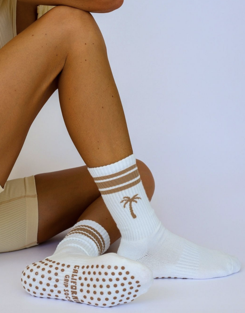 California Grip Socks The Palm Grip Sock - Khaki