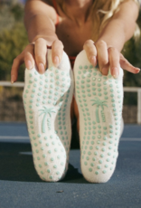 California Grip Socks The Lemon Shortie Grip Socks-White