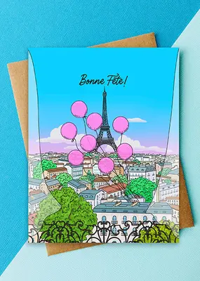Top Hat and Monocle Bonne Fete - Funny Paris