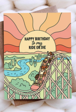 Top Hat and Monocle Ride Or Die Birthday Card
