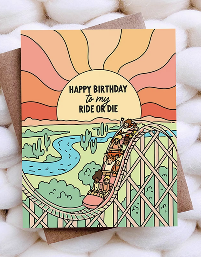Top Hat and Monocle Ride Or Die Birthday Card