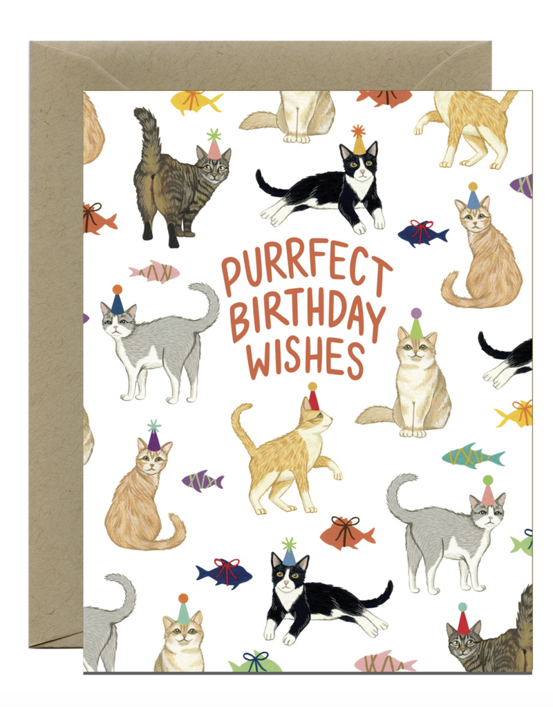 Yeppie Paper Purrfect Birthday Wishes Card