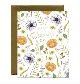 Yeppie Paper Flower Wedding Congrats Card
