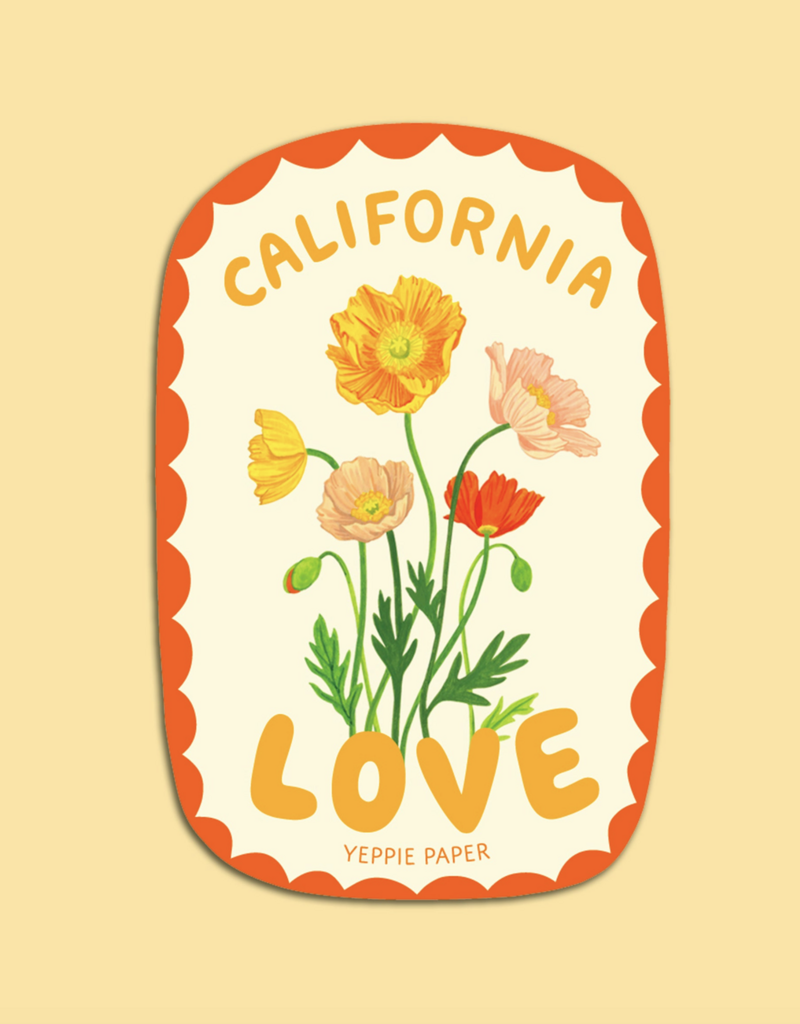 Yeppie Paper California Love Poppies Wildflower Sticker