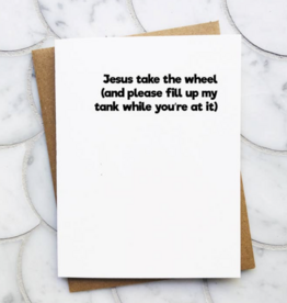 Top Hat and Monocle Jesus Take the Wheel Card