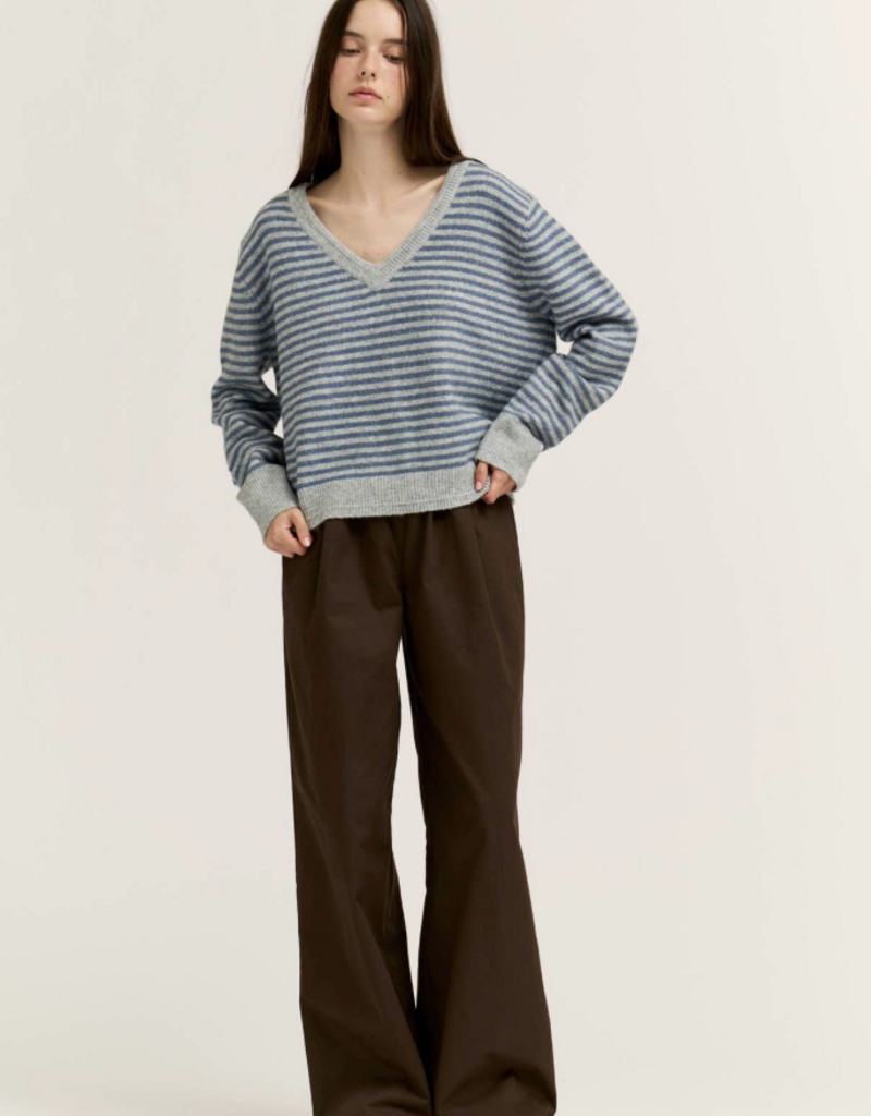 Grade and Gather Stripe V-Neck Sweater