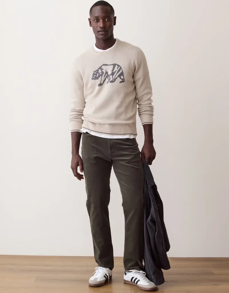 Marine Layer Varsity Intarsia Crew Sweater