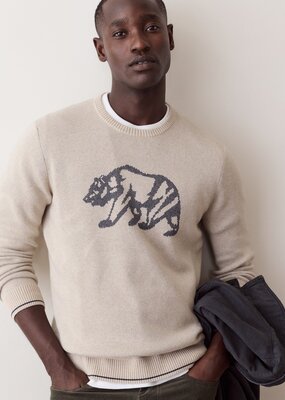 Marine Layer Varsity Intarsia Crew Sweater