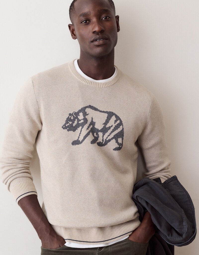 Marine Layer Varsity Intarsia Crew Sweater
