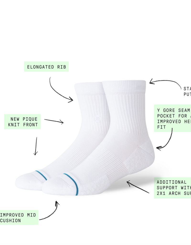 Stance L Signature Quarter-White