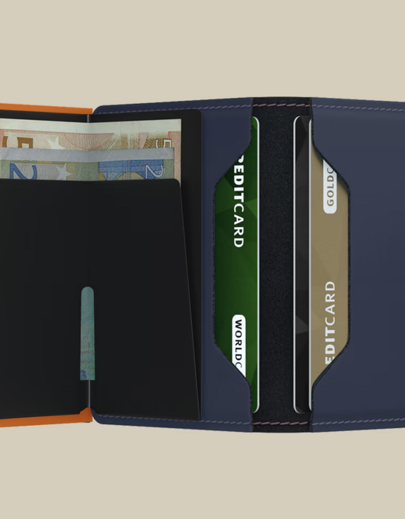 Secrid Slimwallet Matte Nightblue & Orange