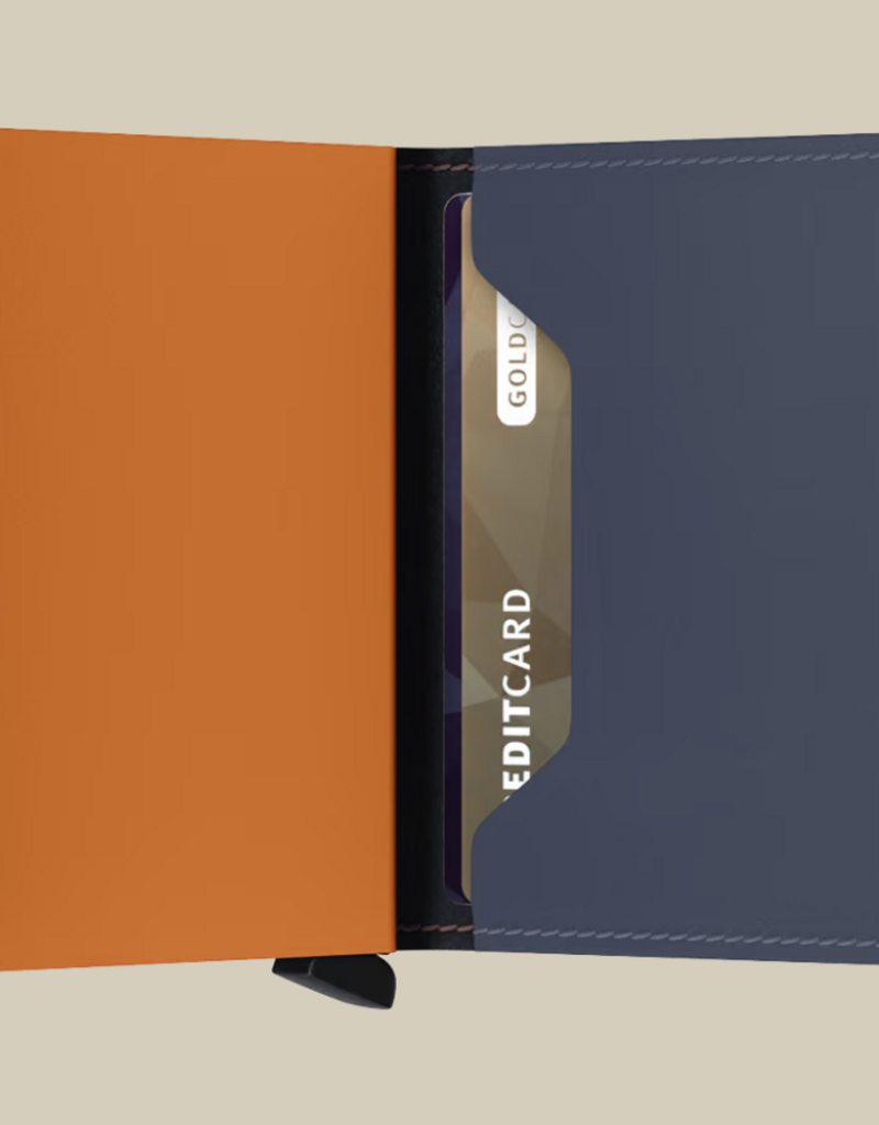 Secrid Slimwallet Matte Nightblue & Orange