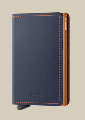 Secrid Slimwallet Matte Nightblue & Orange