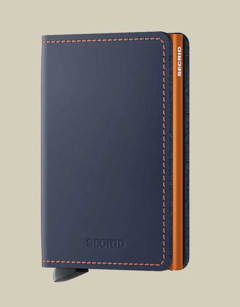 Secrid Slimwallet Matte Nightblue & Orange