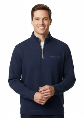 Johnnie-O Flame Stitch Quarter Zip