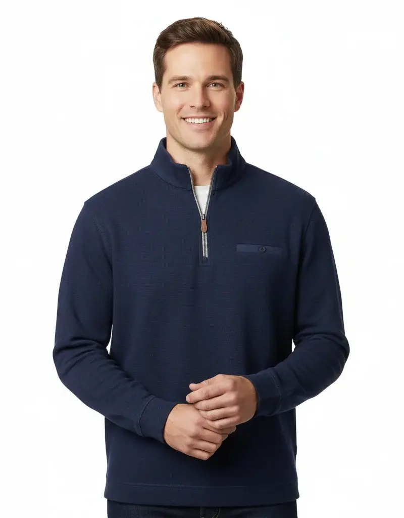 Johnnie-O Flame Stitch Quarter Zip