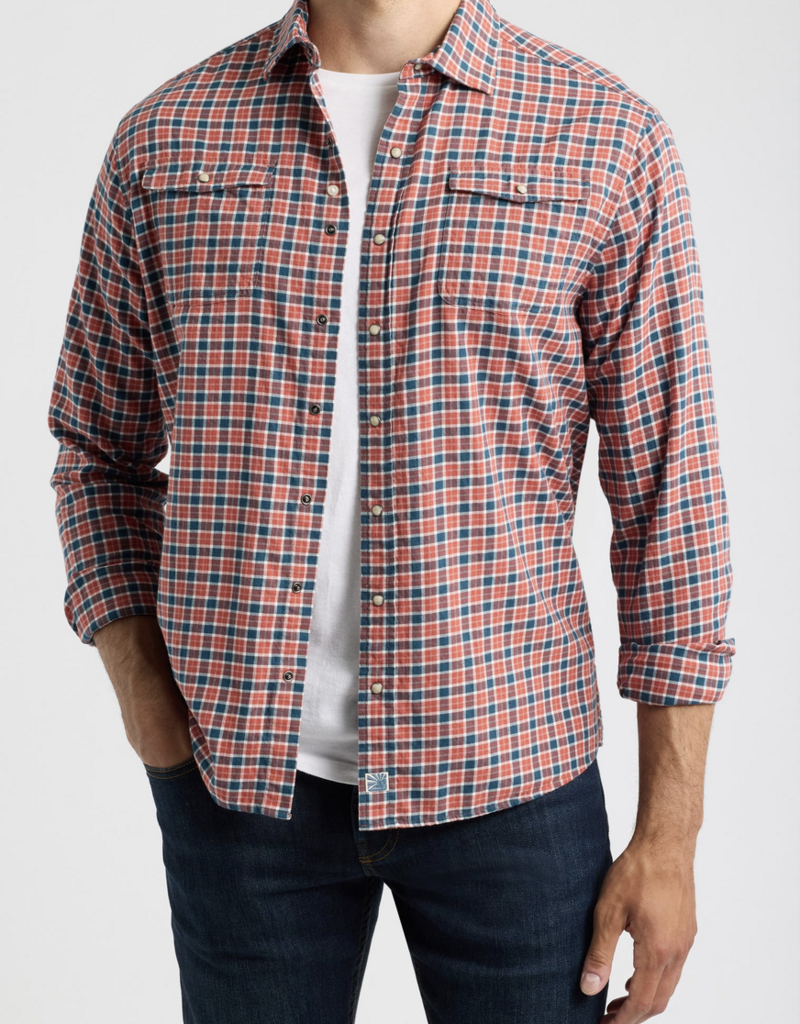 Johnnie-O Snap Check Button Up