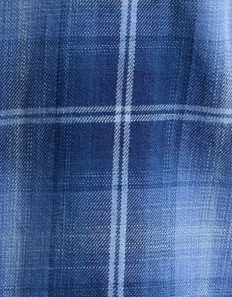Johnnie-O Snap Indigo Plaid Button Up