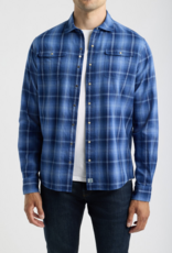 Johnnie-O Snap Indigo Plaid Button Up