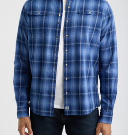Johnnie-O Snap Indigo Plaid Button Up