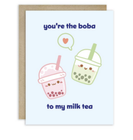 Cute Asian Cards Boba to My Milk Tea Card