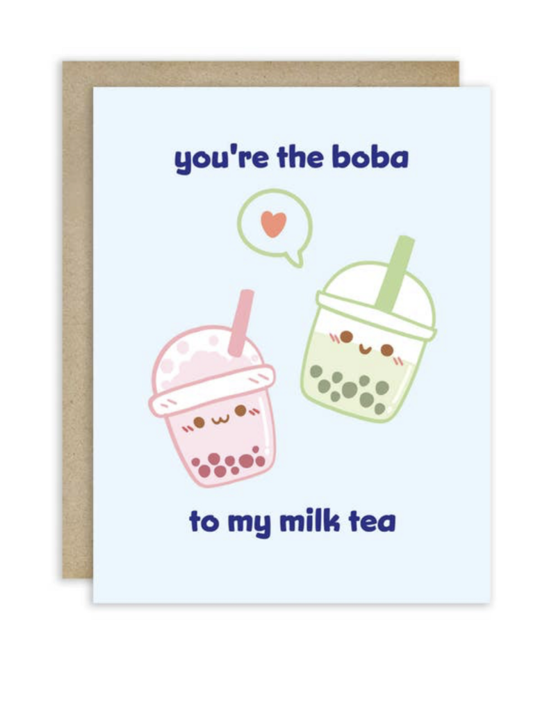 Cute Asian Cards Boba to My Milk Tea Card