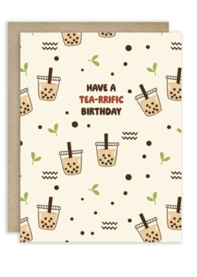 Cute Asian Cards Tea-riffic Milk Tea Card