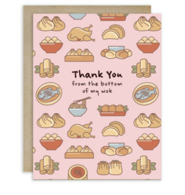 Cute Asian Cards Bottom of My Wok Thank You Card