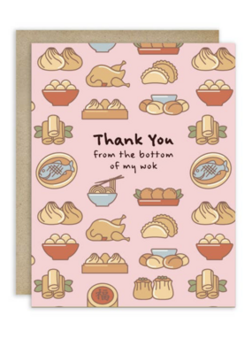 Cute Asian Cards Bottom of My Wok Thank You Card