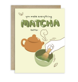 Cute Asian Cards Matcha Better