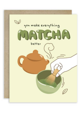 Cute Asian Cards Matcha Better