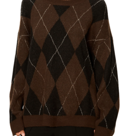 Sanctuary Argyle Crew Pullover