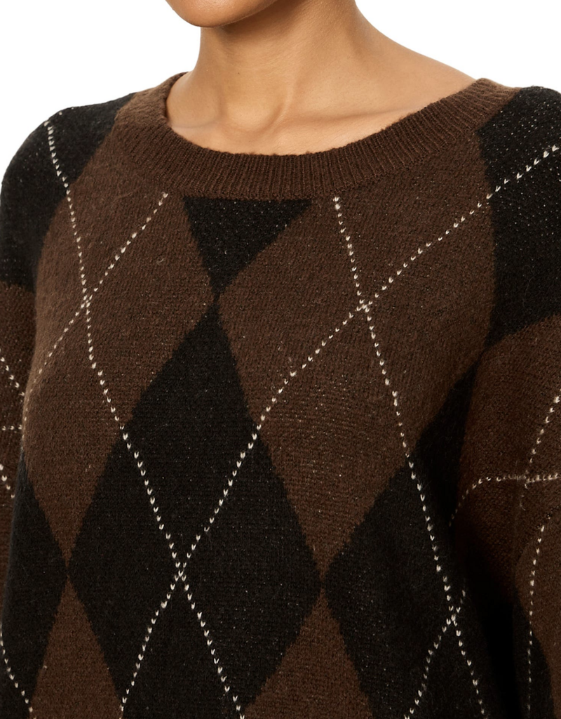 Sanctuary Argyle Crew Pullover