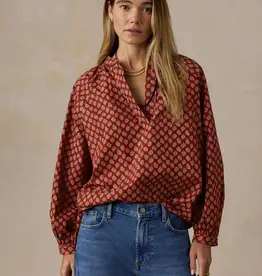Faherty Coastal Poplin Eleanor Top