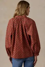 Faherty Coastal Poplin Eleanor Top