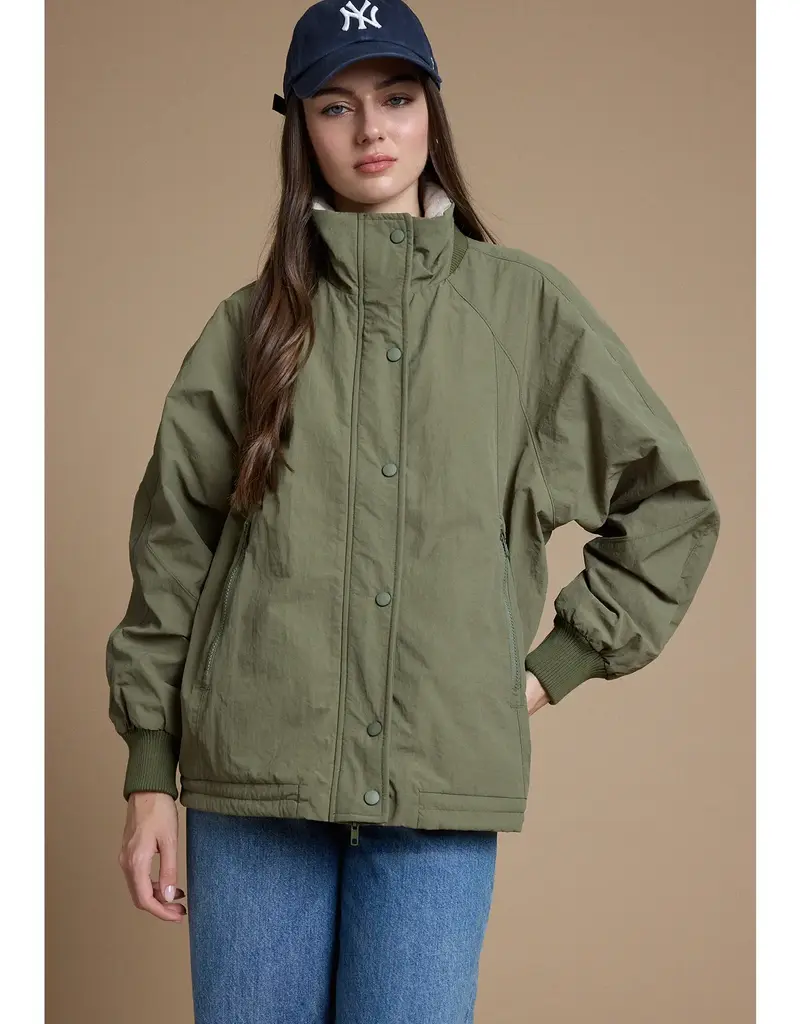 Raisonnel Cozy Fleece-Lined Zip & Snap Jacket