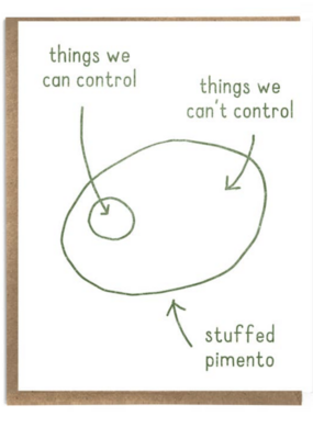 A Zillion Dollars Pimento Olive Card