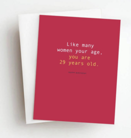 Skel & Co Women Your Age 29 Years Old Birthday Greetings Card