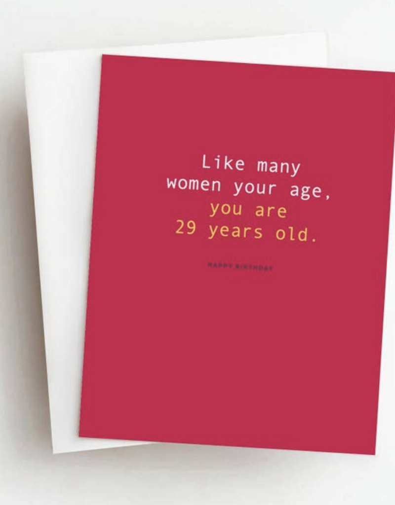 Skel & Co Women Your Age 29 Years Old Birthday Greetings Card