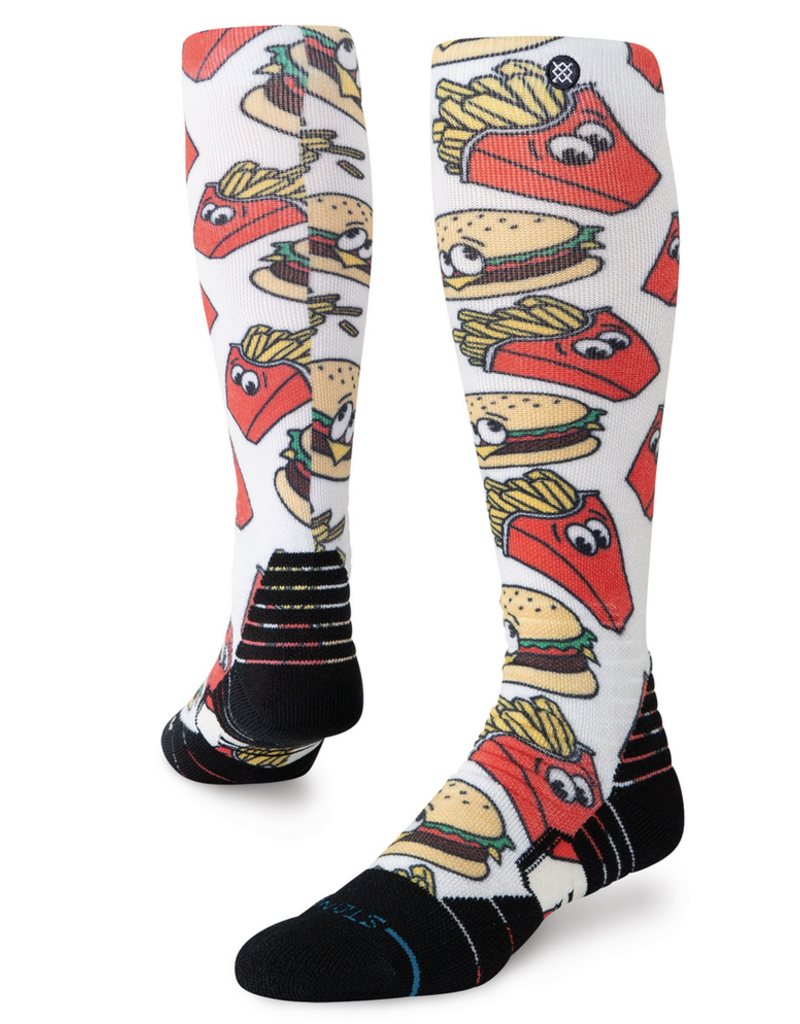 Stance Combo Meal Mid Poly Snow Red L