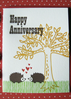 Lucky Bee Press Hedgehog Anniversary