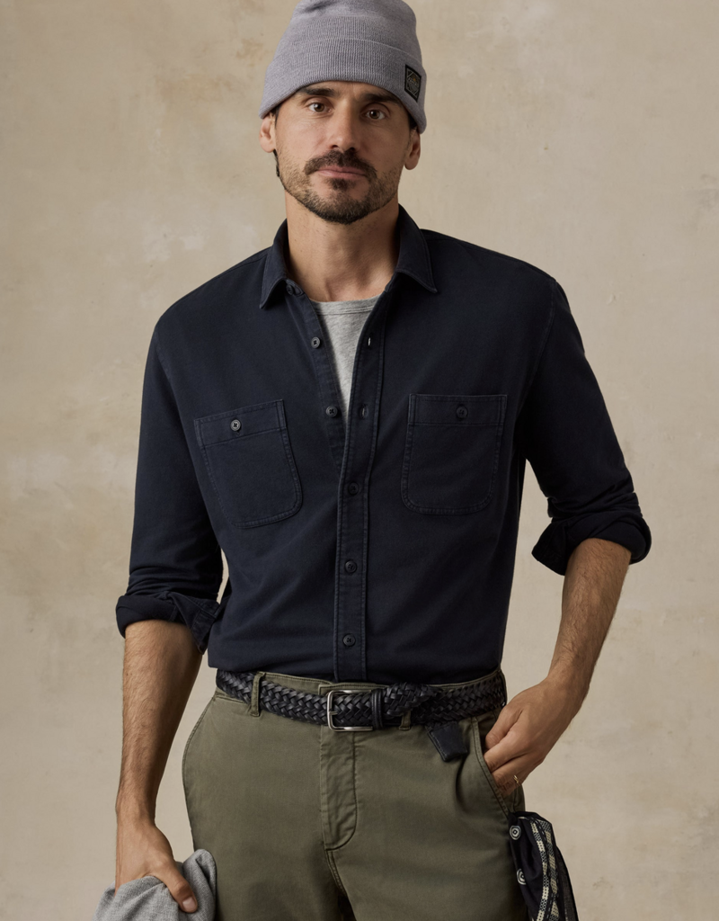 Faherty LS Field Knit Polo